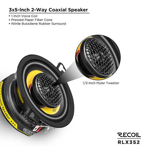 Recoil Audio RLX352 Коаксиальная автомобильная акустика - цена, описание и отзывы - фото