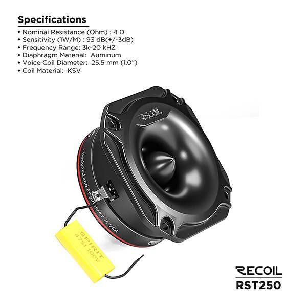 Recoil Audio RST250 Твитер (высокочастотный динамик) - цена, описание и отзывы - фото