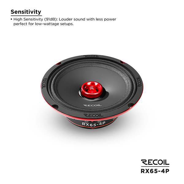 Recoil Audio RX65-4P Коаксиальная автомобильная акустика - цена, описание и отзывы - фото