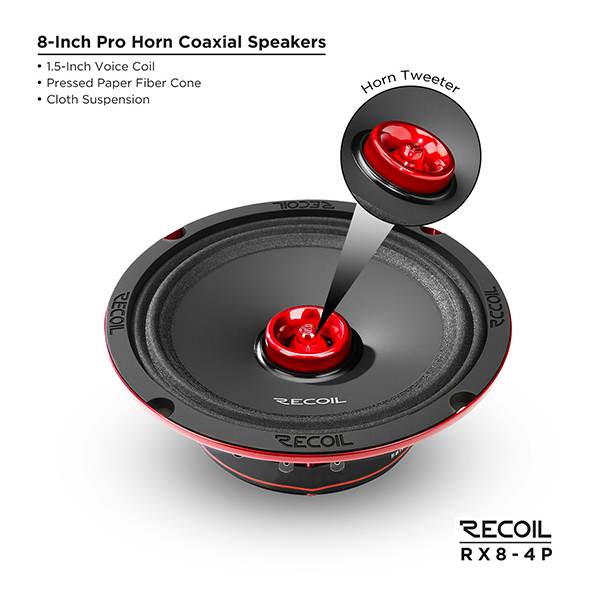 Recoil Audio RX8-4P Коаксиальная автомобильная акустика - цена, описание и отзывы - фото