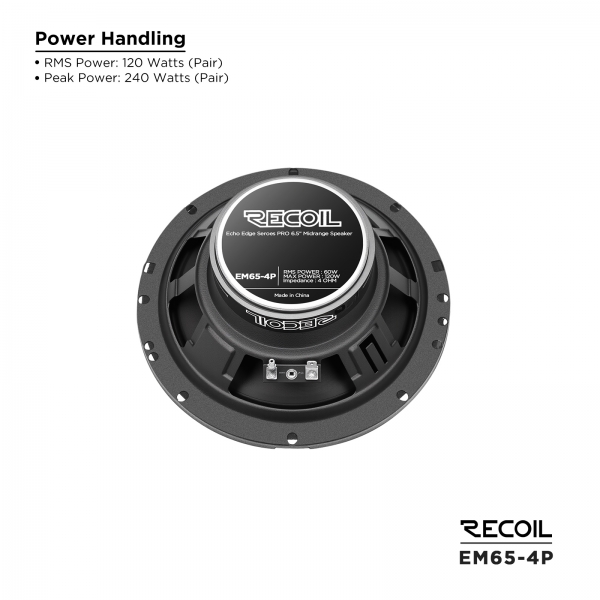 Recoil Audio RM65-4P Среднечастотник (среднечастотный динамик) - цена, описание и отзывы - фото