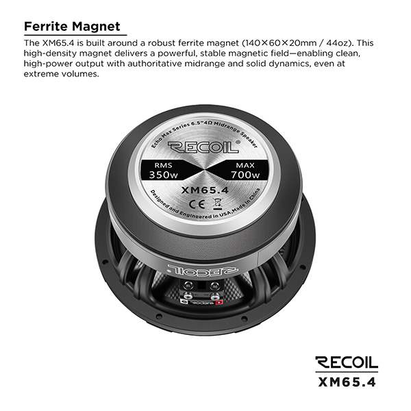 Recoil Audio XM65.4 Среднечастотник (среднечастотный динамик) - цена, описание и отзывы - фото