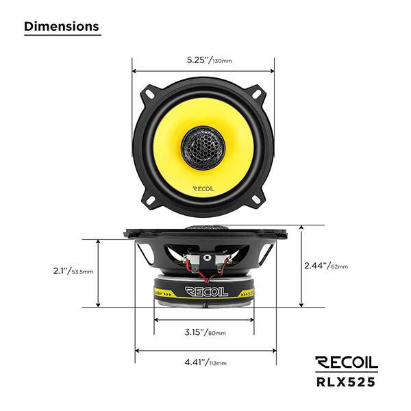 Recoil Audio RLX525 Коаксиальная автомобильная акустика - цена, описание и отзывы - фото