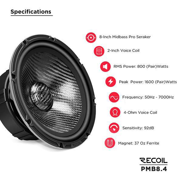 Recoil Audio PMB8.4 Мидбас - цена, описание и отзывы - фото