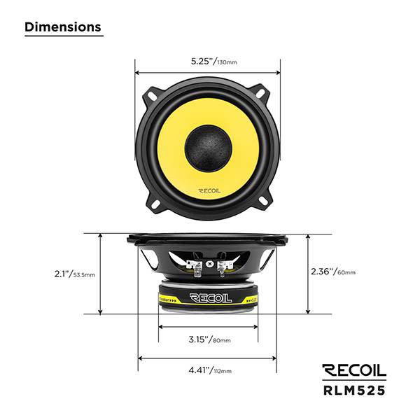 Recoil Audio RLM525 2-х компонентная акустика - цена, описание и отзывы - фото