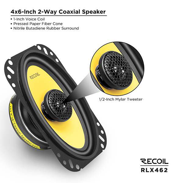 Recoil Audio RLX462 Коаксиальная автомобильная акустика - цена, описание и отзывы - фото