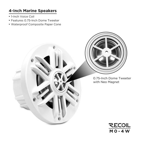 Recoil Audio M0-4W Коаксиальная АС (Marine) - цена, описание и отзывы - фото
