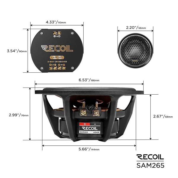 Recoil Audio SAM265 2-х компонентная акустика - цена, описание и отзывы - фото