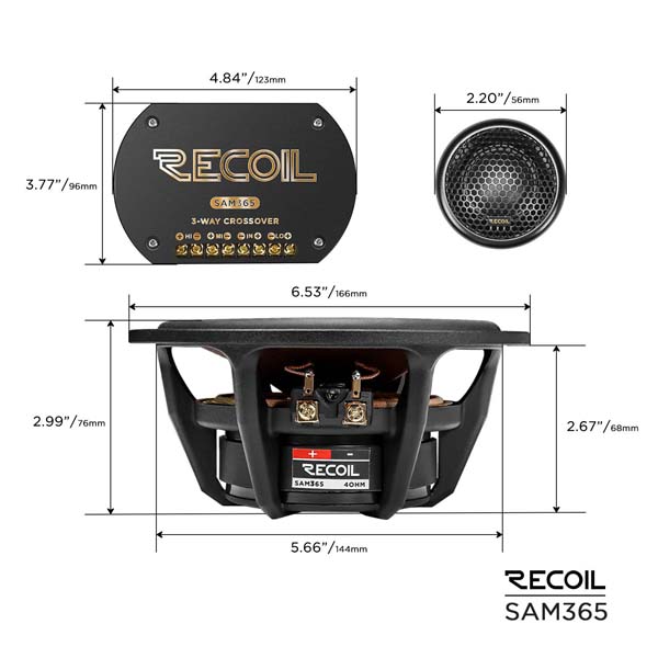 Recoil Audio SAM365 2-х компонентная акустика - цена, описание и отзывы - фото