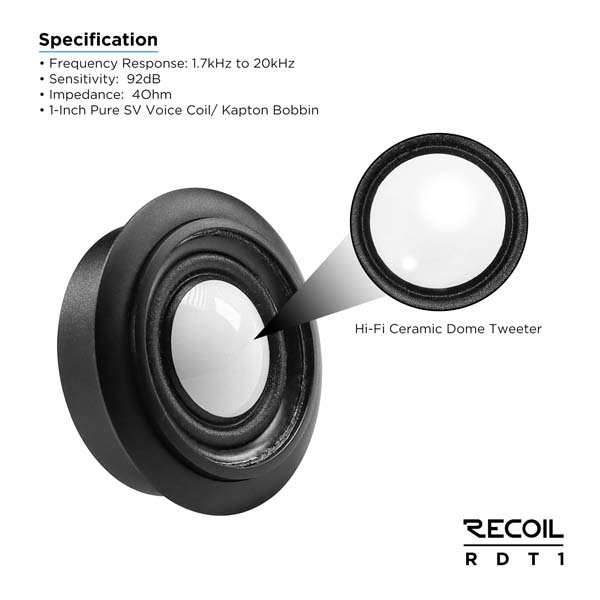Recoil Audio RDT1 Твитер (высокочастотный динамик) - цена, описание и отзывы - фото
