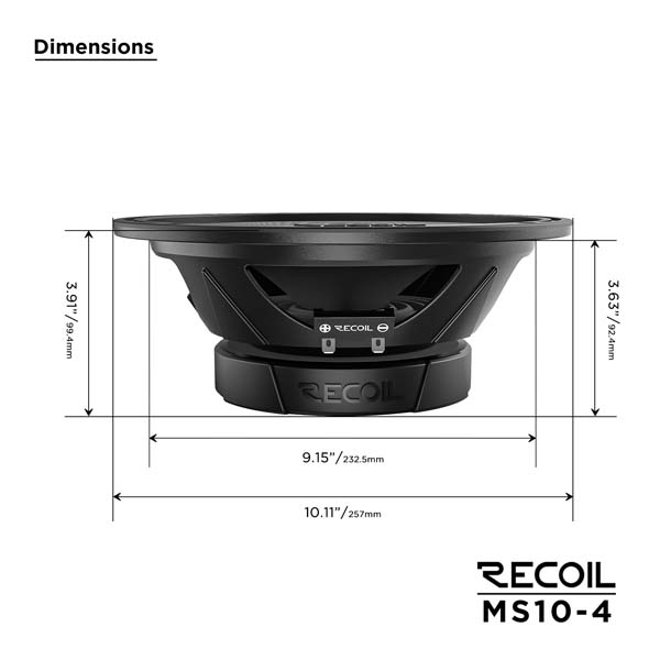 Recoil Audio MS10-4 Среднечастотник (среднечастотный динамик) - цена, описание и отзывы - фото