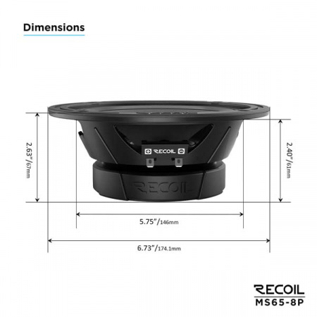 Recoil Audio MS65-8P Среднечастотник (среднечастотный динамик) - цена, описание и отзывы - фото