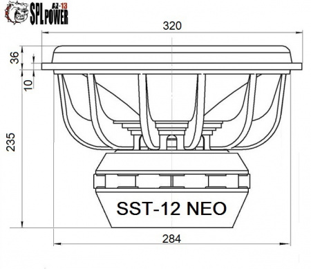 AZ-13 SPL Power SST 12 NEO FULL CARBON Сабвуферный динамик - цена, описание и отзывы - фото