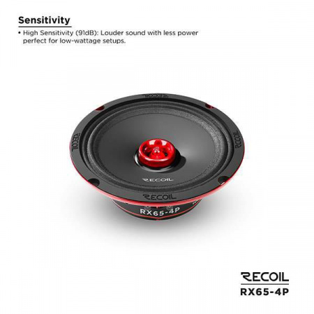 Recoil Audio RX65-4P Коаксиальная автомобильная акустика - цена, описание и отзывы - фото