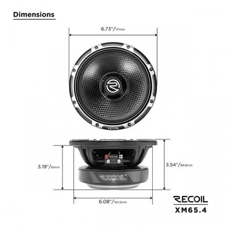 Recoil Audio XM65.4 Среднечастотник (среднечастотный динамик) - цена, описание и отзывы - фото
