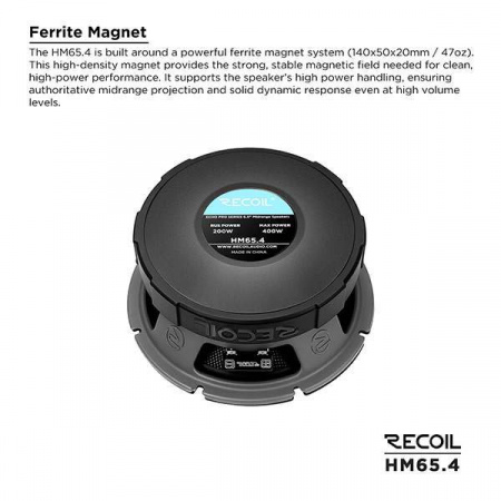 Recoil Audio HM65.4 Среднечастотник (среднечастотный динамик) - цена, описание и отзывы - фото