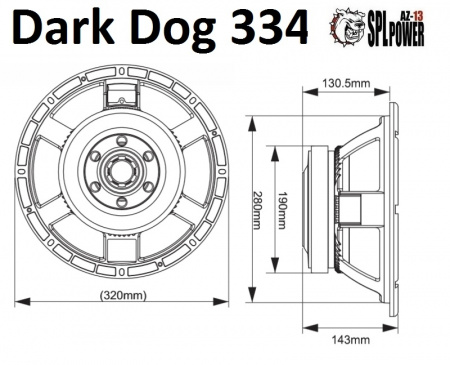 AZ-13 SPL Power DARK DOG 334 Среднечастотник (среднечастотный динамик) - цена, описание и отзывы - фото