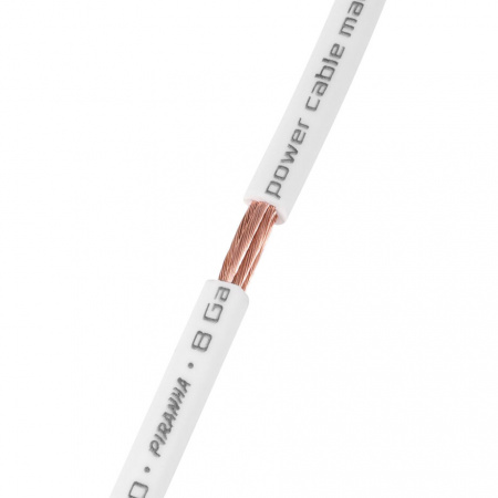 DL Audio Piranha Power Cable 8 Ga White Силовая проводка - цена, описание и отзывы - фото