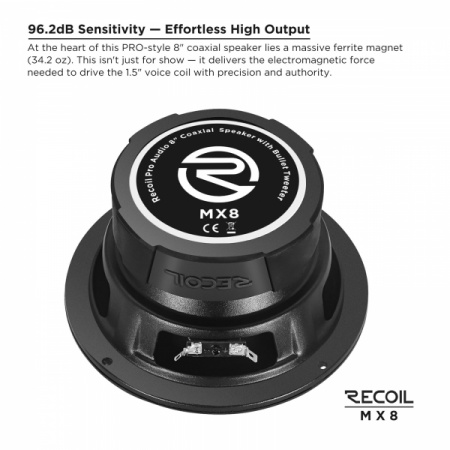 Recoil Audio MX8 Коаксиальная автомобильная акустика - цена, описание и отзывы - фото