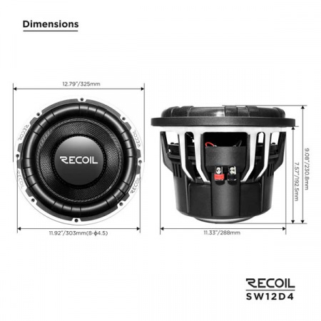 Recoil Audio SW12D4 Сабвуферный динамик - цена, описание и отзывы - фото