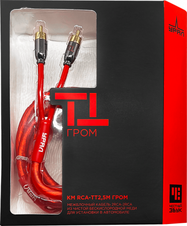 Урал ТТ КМ RCA-TT2,5M Гром Межблочный кабель - цена, описание и отзывы - фото