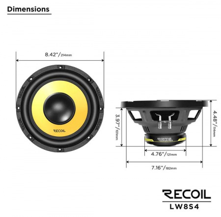 Recoil Audio LW8S4 Сабвуферный динамик - цена, описание и отзывы - фото