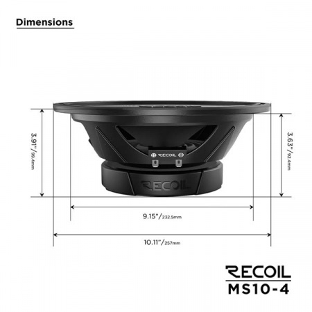 Recoil Audio MS10-4 Среднечастотник (среднечастотный динамик) - цена, описание и отзывы - фото